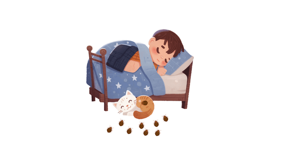 Punaises de lit et chat