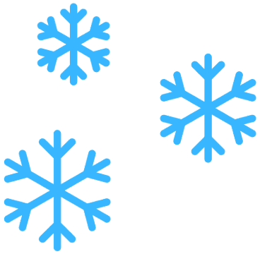 Icônes de flocons de neige représentant le froid extrême.